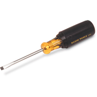 Slot Cabinet Tip Screwdriver, 3/16" Tip, Round, 6-3/4" L, Cushion Grip Handle Superchem Industries