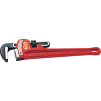 Straight Pipe Wrench #48, 6" Jaw Capacity, 48" Long, Powder Coated Finish Superchem Industries