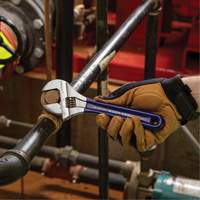 Extra-Wide Jaw Adjustable Wrench, 8" L, 1-1/2" Max Width, Plain Superchem Industries