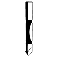 Fraise - foret guide pour panneau, 1/4" dia, 3/4" ha, 2-1/4" lo, 1/4" Manche Superchem Industries