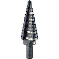 Foret &eacute;tag&eacute; no 4, 3/16" - 7/8", Incr&eacute;ments de 1/16", Acier rapide Superchem Industries