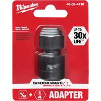 Shockwave Impact Driver Square to Hex Socket Adapter, Impact, 1/4" Drive, 1/2" Socket, 1.875" L Superchem Industries