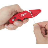 Fastback Flip Utility Knife, 2" Blade, Carbon Steel Blade, Metal Handle Superchem Industries