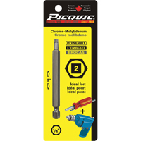 Powerbit, Square, #2 Tip, 1/4" Drive Size, 3" Length Superchem Industries