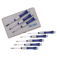 Jeu de tournevis de pr&eacute;cision, 8 mcx Superchem Industries