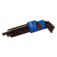 Long Arm Ball Hex Key Set, 9 Pcs., Metric Superchem Industries