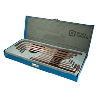 Extra Long Arm Hex Key Set, 10 Pcs., Metric Superchem Industries