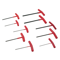 T-handle Hex Key Set, 10 Pcs., Imperial Superchem Industries