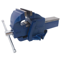 Ductile Iron Mechanics Bench Vise, 5" Jaw Width, 3-3/10" Throat Depth Superchem Industries