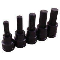 Impact Socket Set, Hex, 3/4" Drive, 5 Pcs Superchem Industries