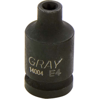 Socket, Impact, E4, 1/2"/1/4" Drive Superchem Industries