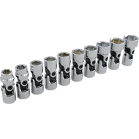 Universal Joint Socket Set, 10 Pcs, 3/8" Drive Size Superchem Industries