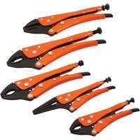 Straight Curved & Long Nose Locking Pliers Set, 5 Pieces Superchem Industries