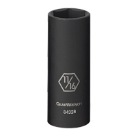 Socket, Impact, 5/16", 3/8" Drive, 6 Points, Deep Superchem Industries