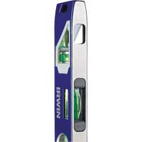 250 Series Heavy-Duty Torpedo Level, 9" L, Aluminum, 4 Vials, Magnetic Superchem Industries