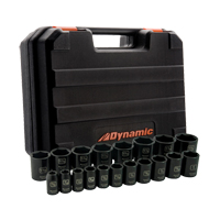 SAE Socket Set, 19 Pcs, Impact, 1/2" Drive Size Superchem Industries