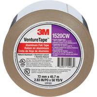 Venture Tape Aluminum Foil Tape, 1.8 mils Thick, 72 mm (3") x 45.7 m (150') Superchem Industries