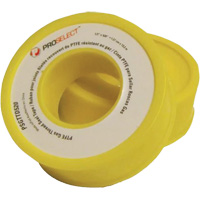 Gas & Oil PTFE Pipe Thread Tape, 12.7 mm (1/2") x 6.6 m (21.67'), Yellow Superchem Industries