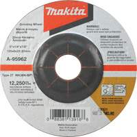 Meule inox, 5" x 1/4", Arbre 7/8", Oxyde d'aluminium, Type 27 Superchem Industries