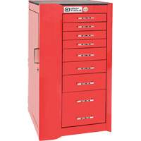 Pro+ Left Side Rider Tool Cabinet, 8 Drawers, 19" W x 19" D x 36-1/2" H, Red Superchem Industries