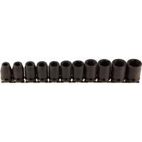 Socket Set, 11 Pcs, Impact, 3/8" Drive Size Superchem Industries