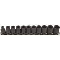 Thin Walled Socket Set, 11 Pcs, Impact, 3/8" Drive Size Superchem Industries