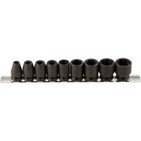 Socket Set, 9 Pcs, Impact, 3/8" Drive Size Superchem Industries
