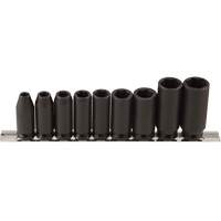 Long Socket Set, 9 Pcs, Impact, 3/8" Drive Size, Deep Superchem Industries