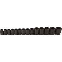 Socket Set, 14 Pcs, Impact, 1/2" Drive Size Superchem Industries