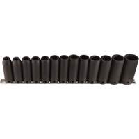 Long Socket Set, 13 Pcs, Impact, 1/2" Drive Size, Deep Superchem Industries