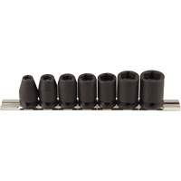 Magnetic Socket Set, 7 Pcs, Impact, 3/8" Drive Size Superchem Industries