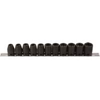 Socket Set, 11 Pcs, Impact, 1/2" Drive Size Superchem Industries