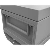 Jobsite Storage Box, 32" x 19" x 17-13/16", Steel, Grey Superchem Industries