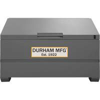 Jobsite Sloped Lid Storage Box, 60" x 30" x 39-3/8", Steel, Grey Superchem Industries