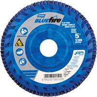 BlueFire R884P Coarse Grit Flap Disc, 5" x 7/8", Type 27, 60 Grit, Zirconia Alumina Superchem Industries