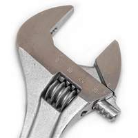 Adjustable Wrench - Boxed, 10" L, 1-5/16"/34 mm Max Width, Chrome Superchem Industries