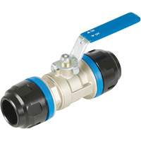 Standard Ball Valve, Aluminum, Manual, 1", Push Superchem Industries