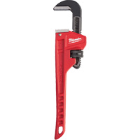 Cl&eacute; &agrave; tuyau, Cap des m&acirc;choires 1-1/2", Longueur 10", Fini Rev&ecirc;tement en poudre, Prise Ergonomique Superchem Industries