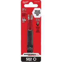 Embout de tournevis Shockwave Impact Duty, Carr&eacute;e, Embout #2, Prise 1/4", Longueur 3-1/2" Superchem Industries