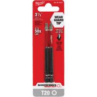 Embout de tournevis Shockwave Impact Duty, Torx, Embout T-20, Prise 1/4", Longueur 3-1/2" Superchem Industries