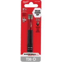 Embout de tournevis Shockwave Impact Duty, Torx, Embout T-30, Prise 1/4", Longueur 3-1/2" Superchem Industries