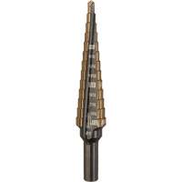 Step Drill Bit, 1/8"/#1 - 1/2"/#1 , 1/32" Increments, High Speed Cobalt Superchem Industries