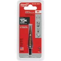 Step Drill Bit, 1/8"/#1 - 1/2"/#1 , 1/32" Increments, High Speed Cobalt Superchem Industries