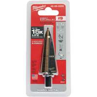 Step Drill Bit, 7/8"/#9 - 1-1/8"/#9 , 1/32" Increments, High Speed Cobalt Superchem Industries