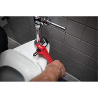 Steel Offset Hex Pipe Wrench, 2-5/8" Jaw Capacity, 10-1/2" Long, Powder Coated Finish, Ergonomic Handle Superchem Industries