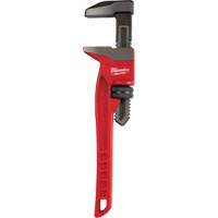 Smooth Jaw Pipe Wrench, 2-5/8" Jaw Capacity, 12" Long, Powder Coated Finish, Ergonomic Handle Superchem Industries