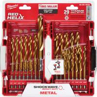 Jeu de forets Shockwave Red Helix, 29 morceaux, Titane Superchem Industries