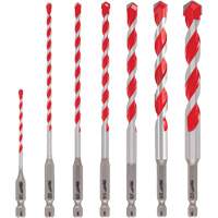 Grand jeu de forets pour perceuse &agrave; percussion Shockwave, 7 morceaux, Carbure Superchem Industries