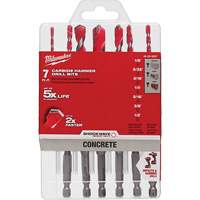 Grand jeu de forets pour perceuse &agrave; percussion Shockwave, 7 morceaux, Carbure Superchem Industries