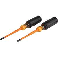 Slim-Tip Insulated Screwdriver Set, 1000 V, 2 Pcs Superchem Industries